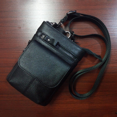 Bolsa de Cuero para Hombre Multifuncional con Compartimentos - Bandolera Deportiva - Image 10