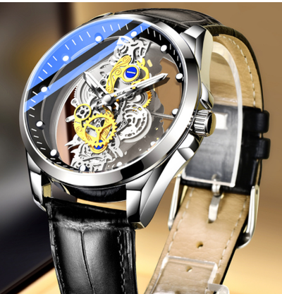 Reloj Automático Esqueleto Dorado de Lujo para Hombre - Image 8