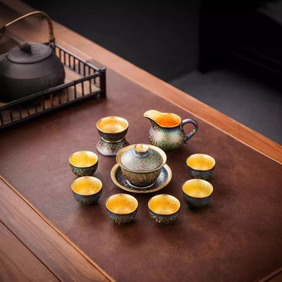 Juego de Té Jianzan con Dorado Colorido - Image 2