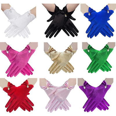 Guantes Cortos de Satén Personalizados para Mujer - Image 3