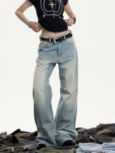 Jeans Vintage Desgastado Suelto con Efecto Whiskers para Mujer - Image 14