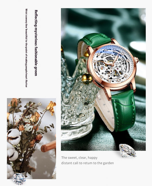 Reloj Mecánico Automático Hueco Diamond con Resistencia al Agua - Image 20