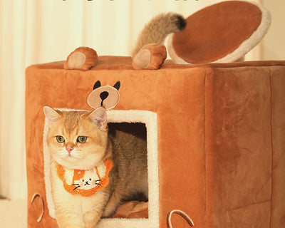 Casa Cama Térmica para Mascotas - Cueva Acogedora Lavable - Image 11