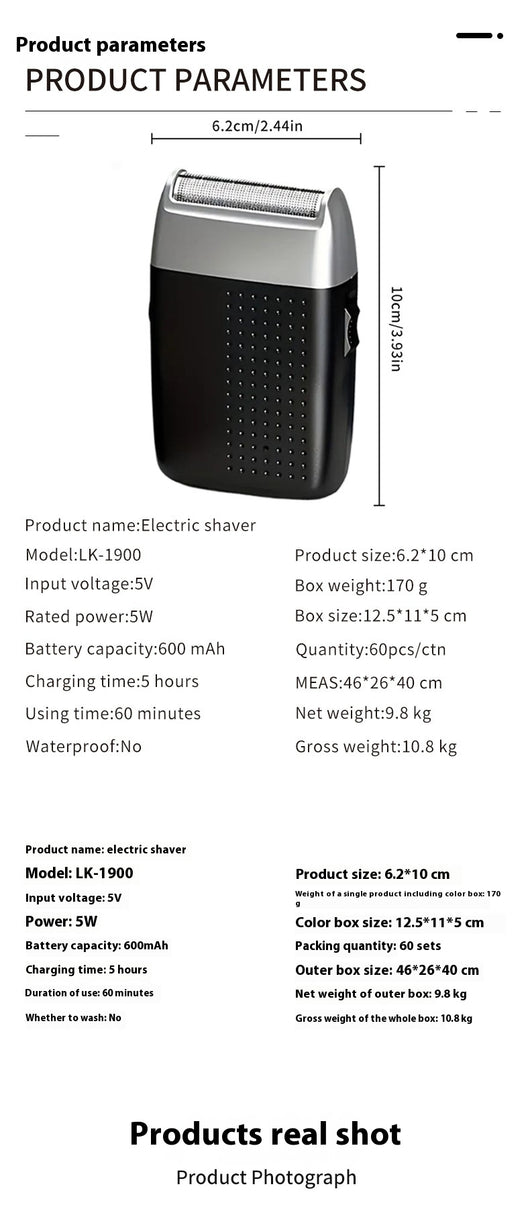 Afeitadora Eléctrica Portátil USB - Rasuradora Compacta de Viaje - Image 5