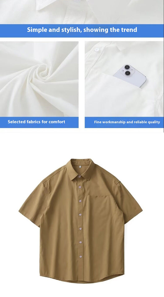 Camisa Americana de Hombre Manga Corta Peso Pesado - Image 11