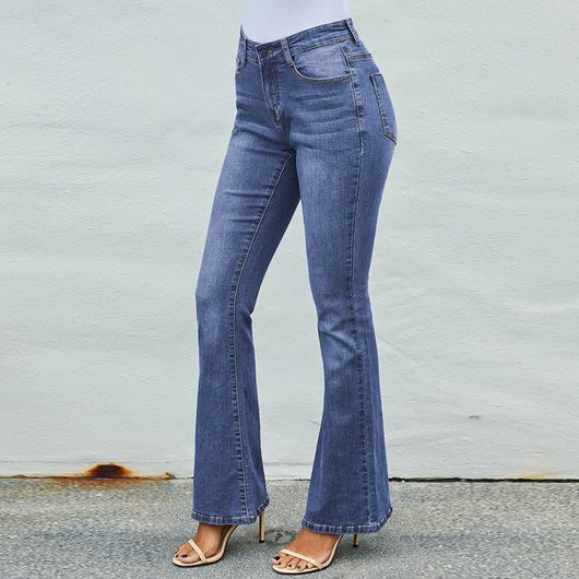 Pantalones Anchos Cintura Alta Rotos Efecto Desgastado - Image 12