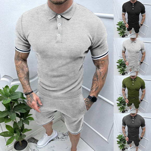 Camiseta Casual con Solapa y Botones para Hombre