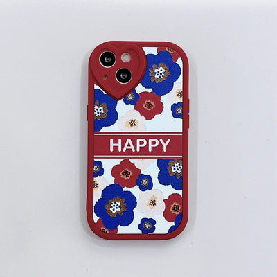 Funda de Silicona para Teléfono con Flores Azules - Diseño Amor - Image 14