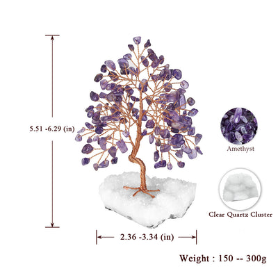 Árbol de Cristal Blanco Miniatura con Base de Grava - Adorno Decorativo - Image 13