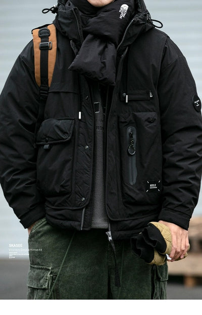 Chaqueta Acolchada de Trabajo Impermeable con Capucha y Múltiples Bolsillos - Image 10