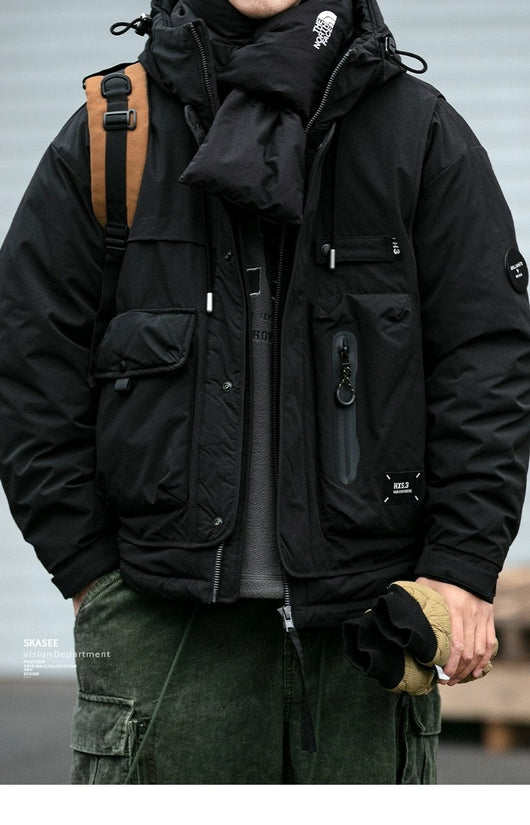 Chaqueta Acolchada de Trabajo Impermeable con Capucha y Múltiples Bolsillos - Image 10