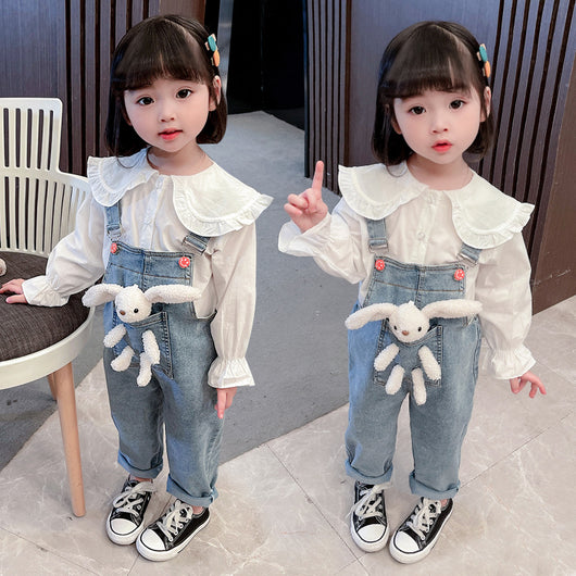 Overol Denim de Manga Larga para Niñas - Colección Otoño - Image 13