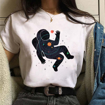 Playera Estampada de Personalidad Creativa para Estudiantes - Image 32