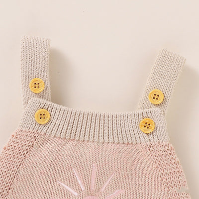 Enterizo Tejido para Bebé con Girasoles Bordados y Tirantes - Colección Otoño - Image 12