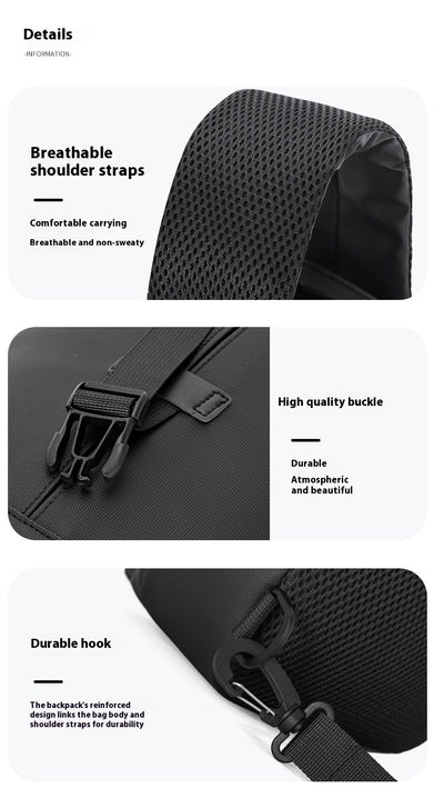 Mochila Casual de Gran Capacidad con Bolsa Pectoral - Diseño Moderno y Funcional - Image 19