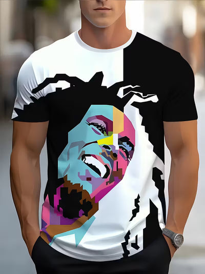 Playera Casual para Hombre con Estampado Digital 3D - Image 34