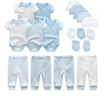 Conjunto Completo de 19 Piezas para Bebé: Peleles, Pantalones, Gorro y Guantes en Algodón - Image 7