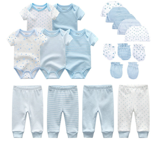 Conjunto Completo de 19 Piezas para Bebé: Peleles, Pantalones, Gorro y Guantes en Algodón - Image 7