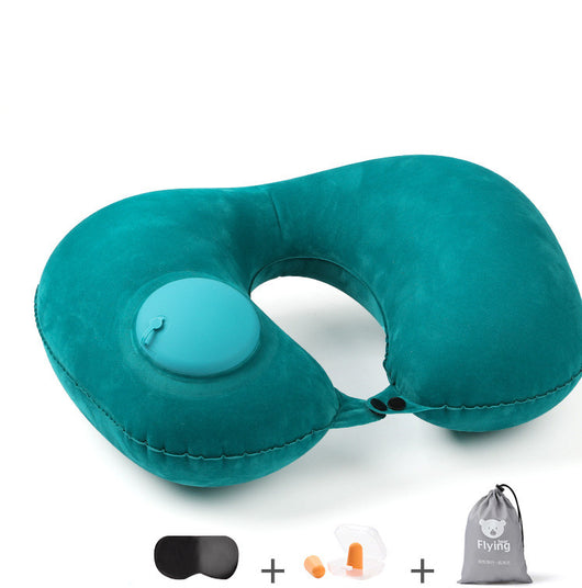 Almohada Cervical Inflable Portátil en Forma de U para Viajes - Image 11
