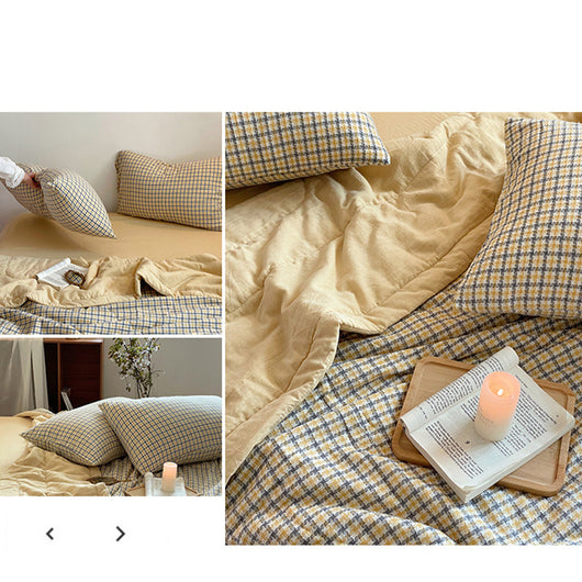 Colcha Reversible Cuadros Verano Lujo Cama Queen Ligera Transpirable - Image 23