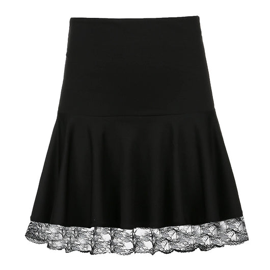 Falda Plisada de Cintura Alta con Detalles de Encaje - Image 10