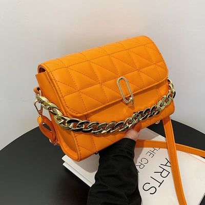 Bolso de Hombro Cadena Rombo Cuadrado Pequeño - Image 6