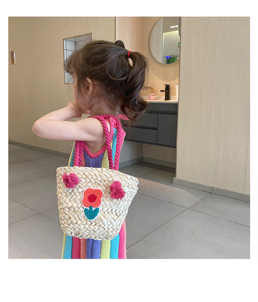 Bolsa Mensajera Infantil Tejida a Mano en Fibra Natural - Image 13