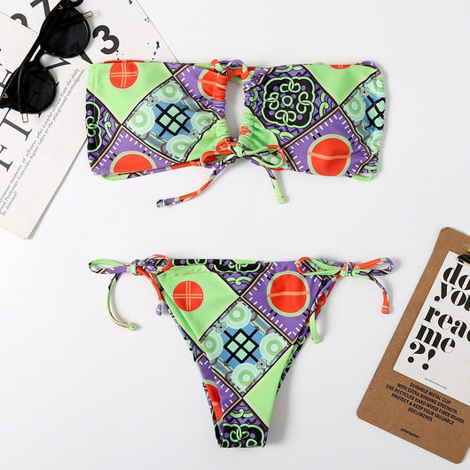 Bikini Estampado Europeo Dividido - Diseño Moderno y Versátil - Image 20