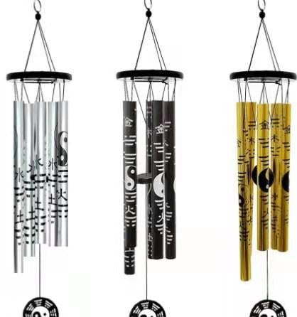 Carillón de Viento Decorativo de Madera Maciza con Tubos Metálicos - Image 37