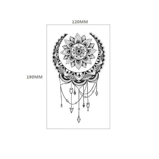 Tatuaje Temporal Floral Impermeable Rosa Negra - Diseño Totem Personalizable - Image 9