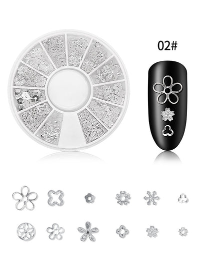 Caja Organizadora de Remaches Plateados con Strass y 12 Compartimentos - Image 10