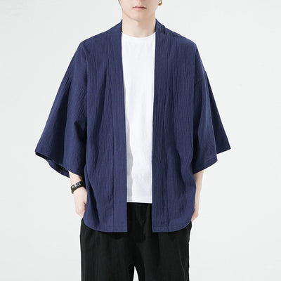 Cardigan de Algodón y Lino para Hombre con Mangas 3/4 - Image 17