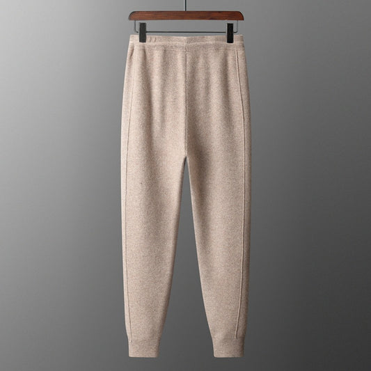 Pantalones Harem Casual de Lana Gruesa con Cintura Alta para Hombre - Image 2