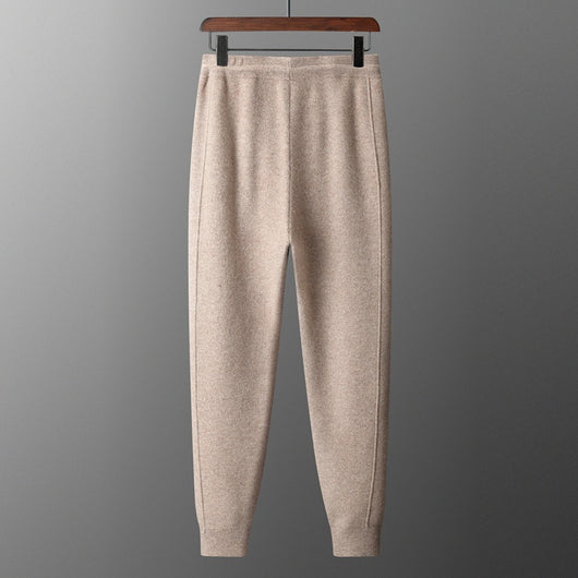 Pantalones Harem Casual de Lana Gruesa con Cintura Alta para Hombre - Image 2
