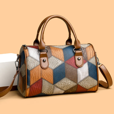 Bolso Bandolera Geométrico Cuadrillé Contraste de Colores para el Trabajo - Image 3