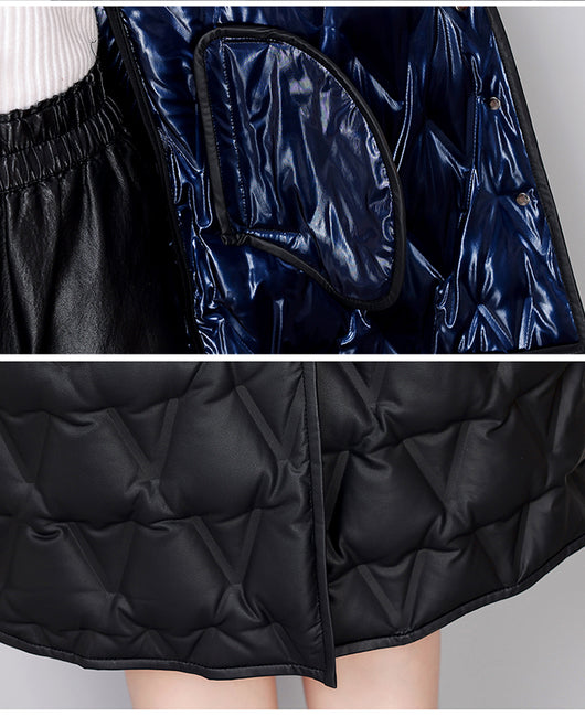 Abrigo de Cuero de Oveja con Cuello de Visón para Invierno - Image 9