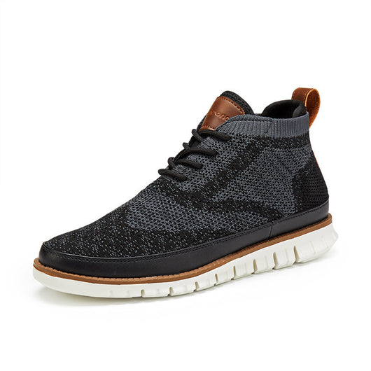 Zapatillas Deportivas Altas Tejidas para Hombre - Comodidad y Estilo Versátil - Image 7