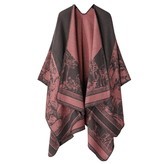 Capa Chal Clásica Reversible para Mujer con Borlas - Ideal para Viajes - Image 16
