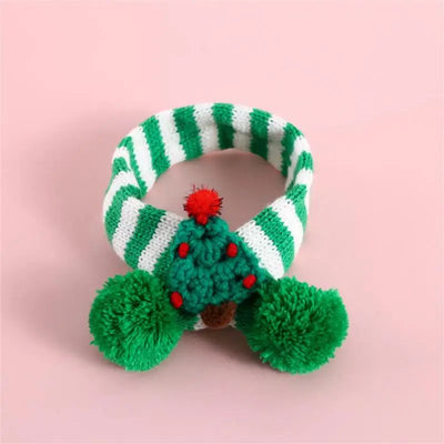 Bufanda Navideña Tejida para Mascotas Pequeñas - Cuello Ajustable para Perros y Gatos - Image 10