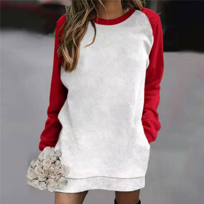 Vestido Suéter Holgado con Contraste de Colores y Bolsillos - Image 14