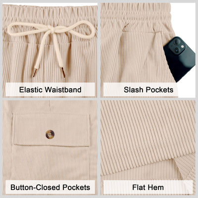 Shorts de Pana para Hombre con Múltiples Bolsillos - Image 31