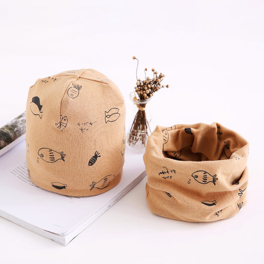 Conjunto de Bufanda y Gorro de Algodón para Bebé - Accesorios de Otoño e Invierno - Image 4