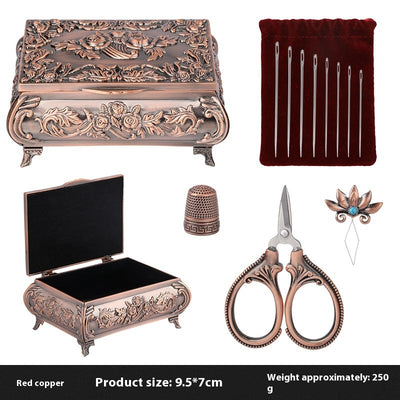 Kit Retro de Costura Completo con Dedal, Aguja y Accesorios en Caja - Image 15