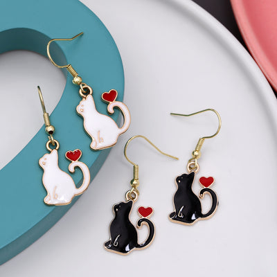 Aretes Colgantes Minimalistas de Mariposa, Gato y Dinosaurio en Acrílico y Metal - Image 9