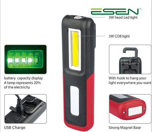 Lámpara de Trabajo LED Recargable por USB - Image 16