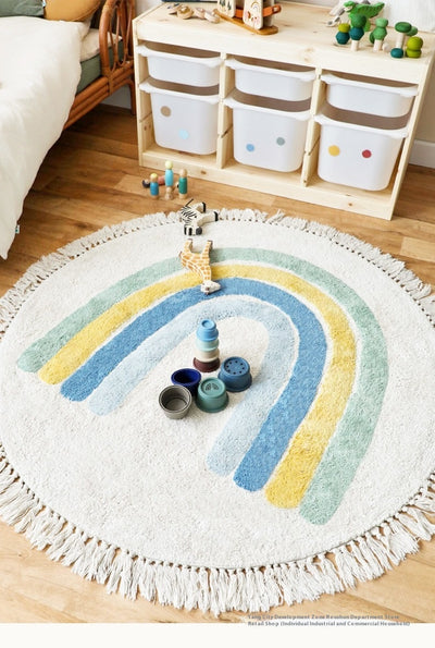 Tapete Redondo con Borlas para Cuarto Infantil - Image 11