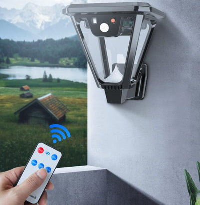 Lámpara Solar de Pared Estilo Chino para Jardín y Patio