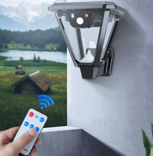 Lámpara Solar de Pared Estilo Chino para Jardín y Patio