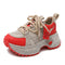 Tenis Deportivos Brillantes con Lentejuelas, Diseño Plateado y Rojo con Cristales