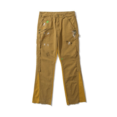 Pantalones Khaki Micro Acampanados con Estampado Graffiti Salpicado - Image 10